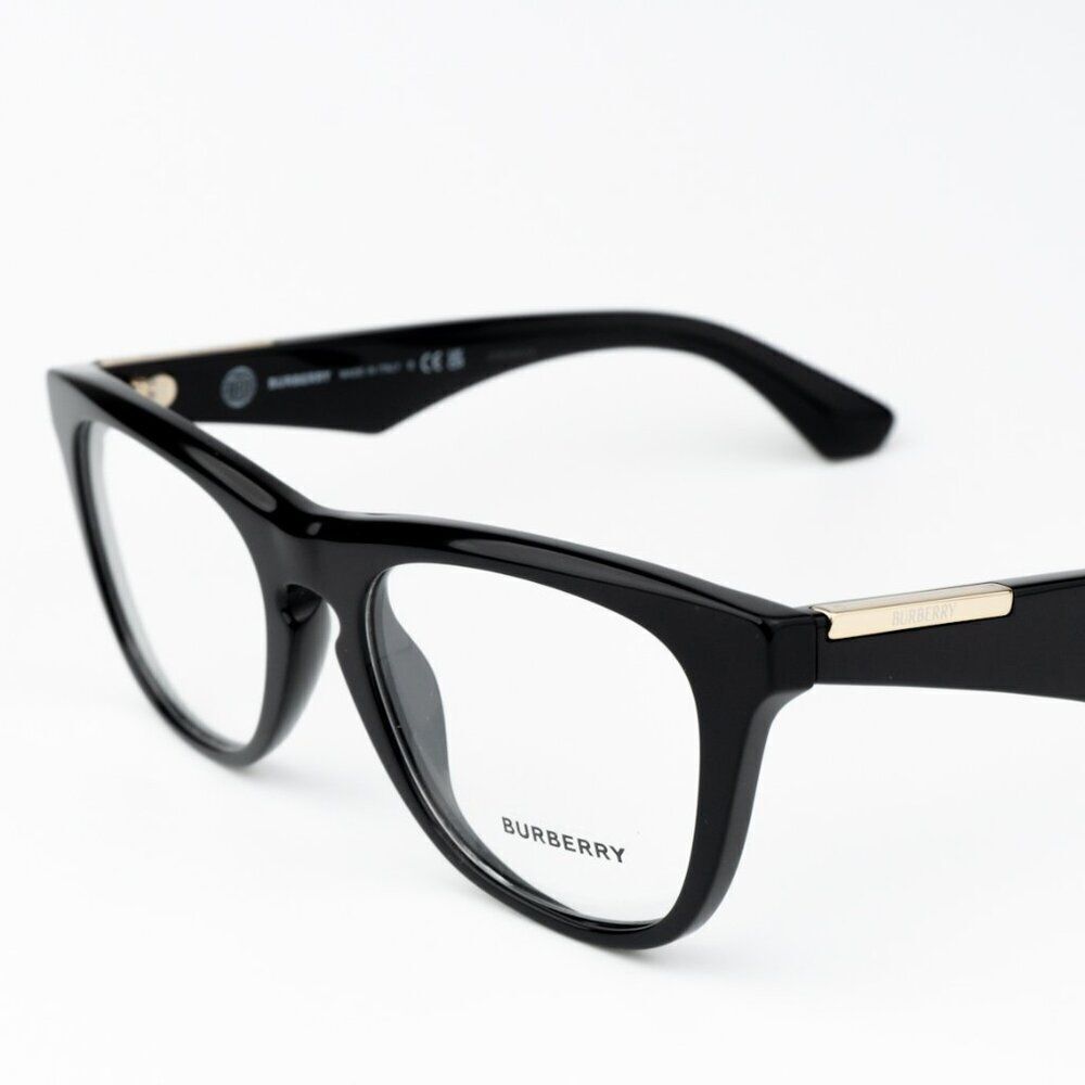 NEW Burberry BE2409 3001 Black Square Unisex Eyeglasses BE 2409
